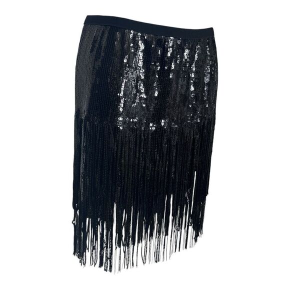 SETA Black Diamond Fringe Skirt Size M - Picture 5 of 8